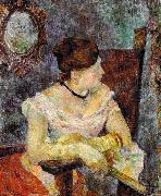 Paul Gauguin Madame Mette Gauguin in Evening Dress oil painting